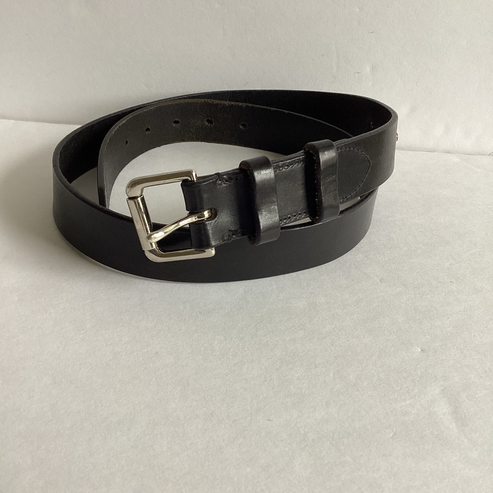 Polo Ralph Lauren Belt Mens 36/90 Black Italian Saddle Leather